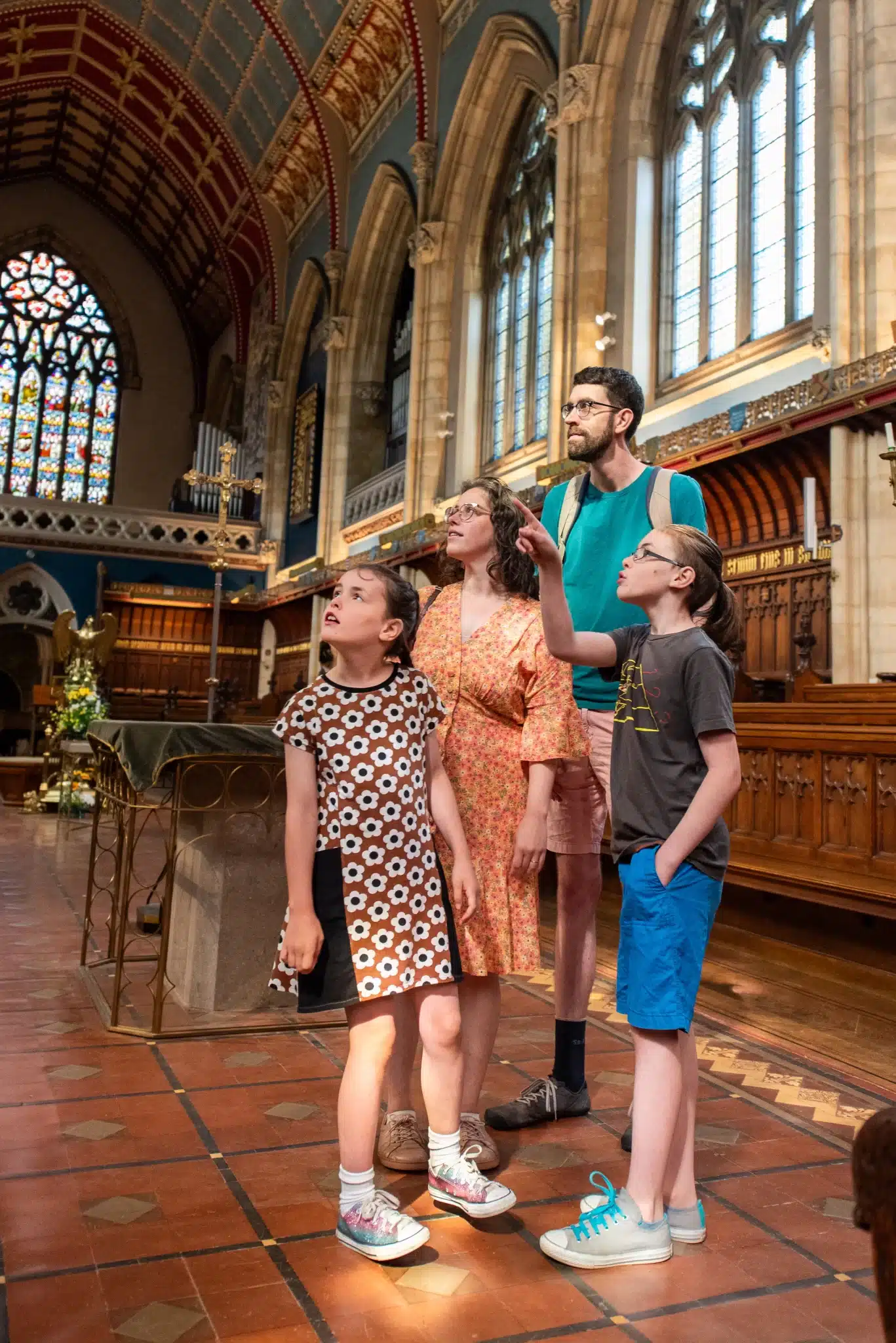 Familiy in St. Cuthbert's Chapel