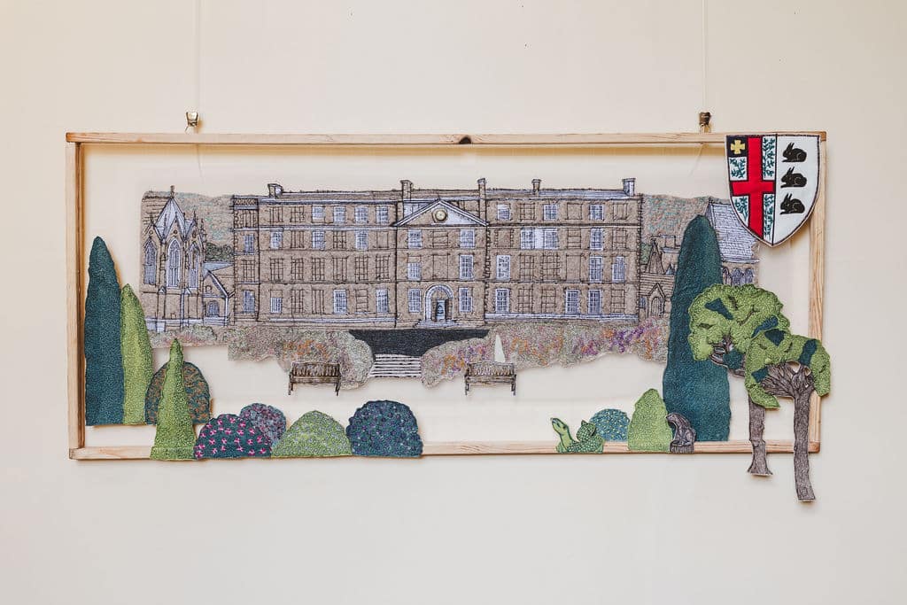 Stitched version of Ushaw Main Facade